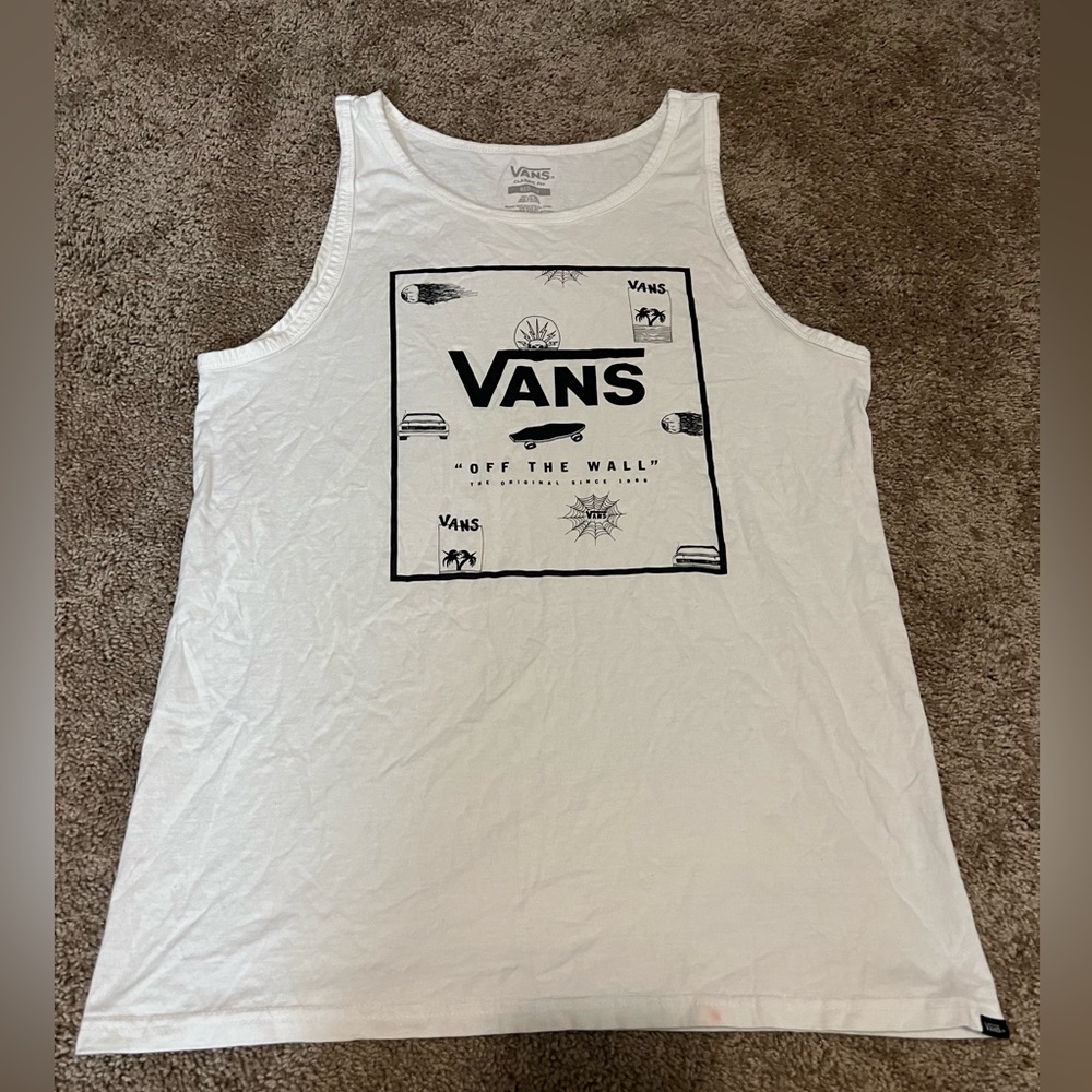 Vans white tank shirt